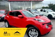 Nissan Juke ACENTA DIG-T- 6 SPEED, ONLY 45672 MILES, SERVICE HISTORY, STOP/START, REAR PRIVACY GLASS, RADIO CD+BLUETOOTH, SPARE REMOTE KEY