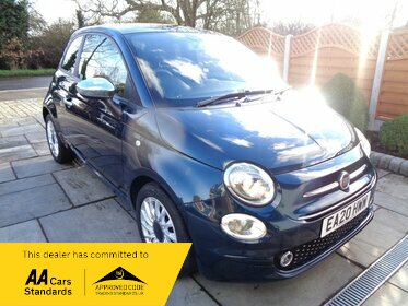 Fiat 500 1.0 Mild Hybrid Lounge 3dr 1 FORMER KEEPER,FULL SERVICE HISTORY, SUNROOF, CONDITION AS NEW,12 MONTHS AA COVER, 3 MONTHS