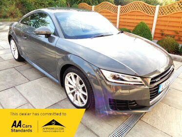 Audi TT TFSI QUATTRO SPORT S TRONIC AUTO,JUST SERVICED,FULL MAIN DEALER HISTORY,SILVER GREY QUILTED LEATHER, SAT NAV,BANG OLUFSEN SYSTEM